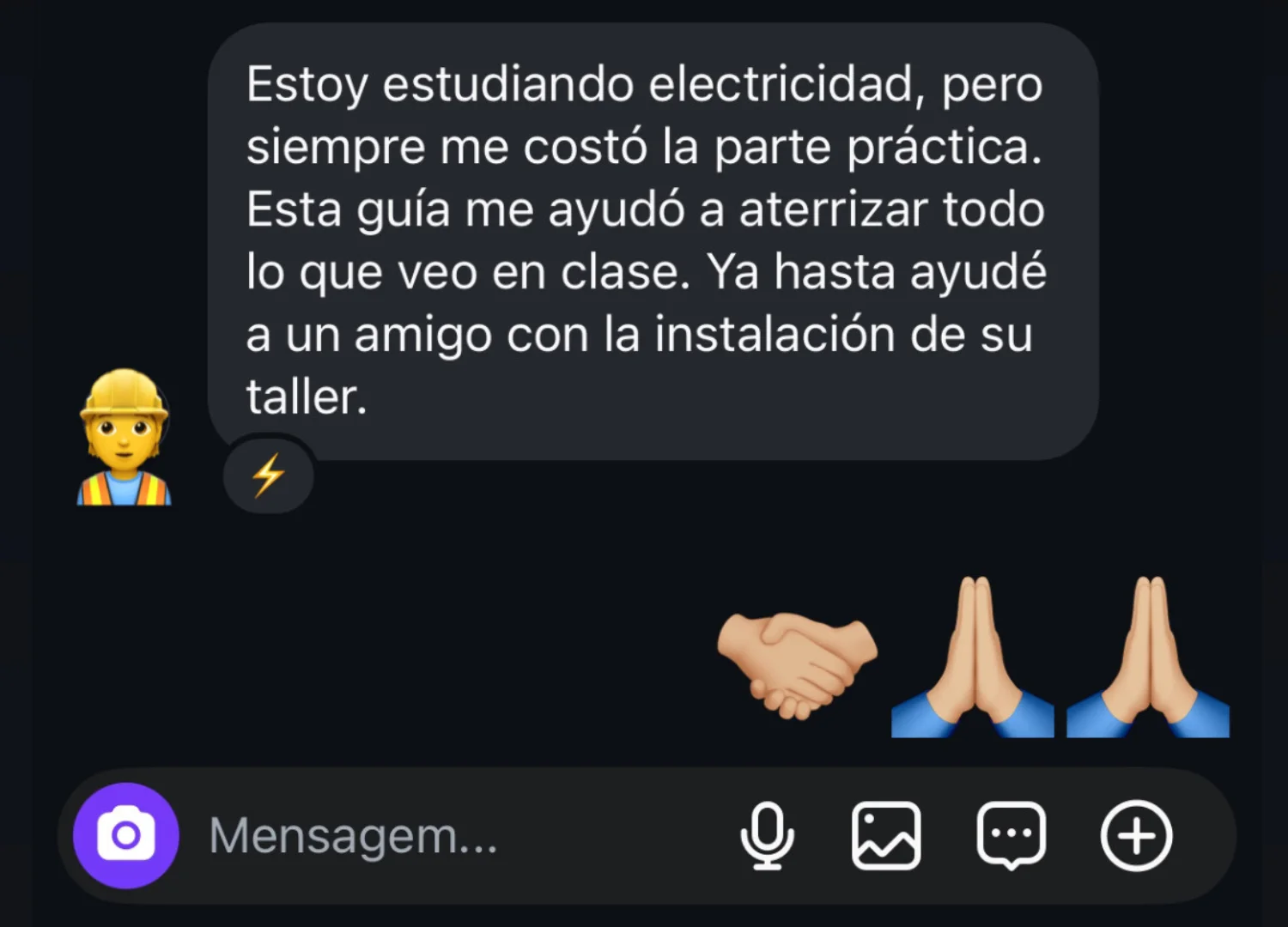 Testimonio WhatsApp